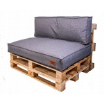 Paletové sedenie Golden Garden GG69 - podsedák a vankúš 120cm x 80cm x 15cm penový granulát melange svetlý 1